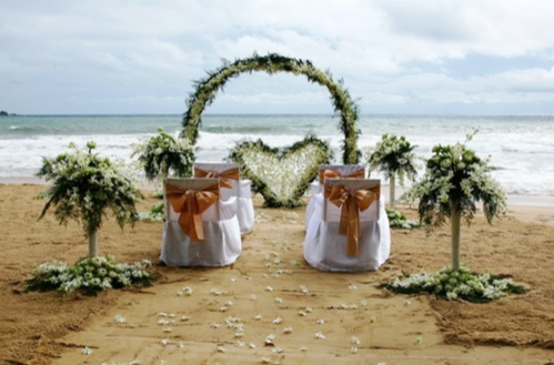 Western Wedding Ceremony Andaman White Beach Resort